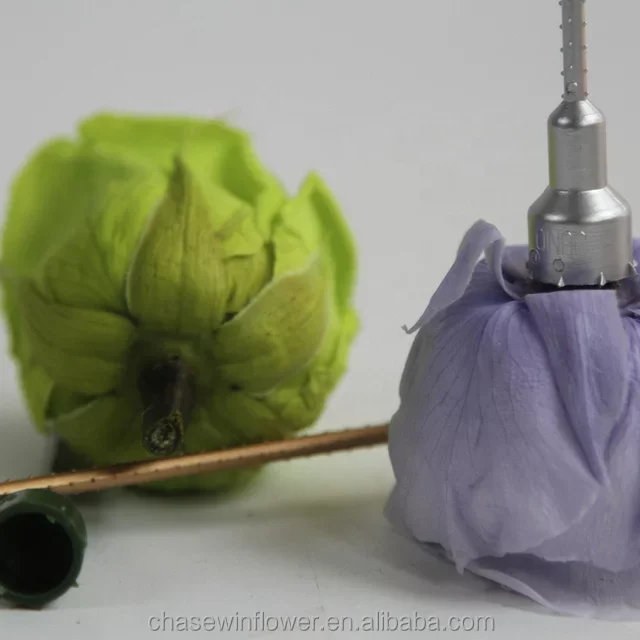 
special preserved flower material colorful plastic rose stem artificial flower stem use to make preserved roses 