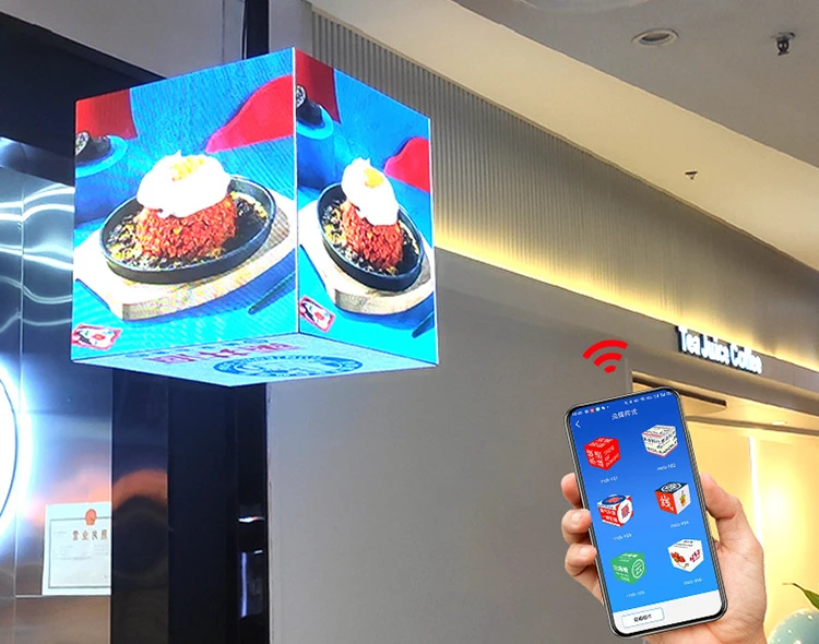 Hd 3d Animation Led Cube 4 Sides Magic Square Creative Cube Led Display Full Color Indoor/outdoor Video Wall Photo HS 2 Years