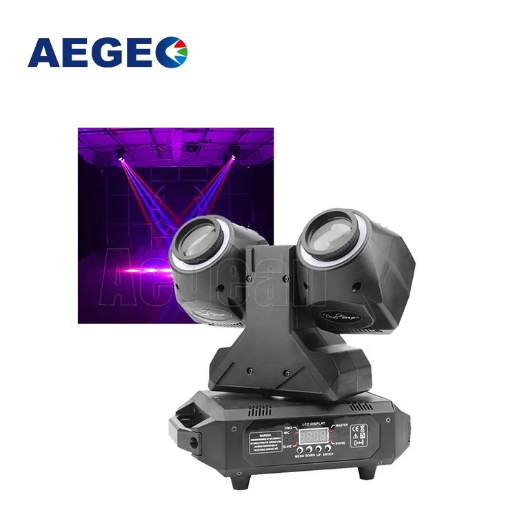  Двойной 30 Вт мини 2x30 светодиодный движущийся Точечный светильник с rgb круговой