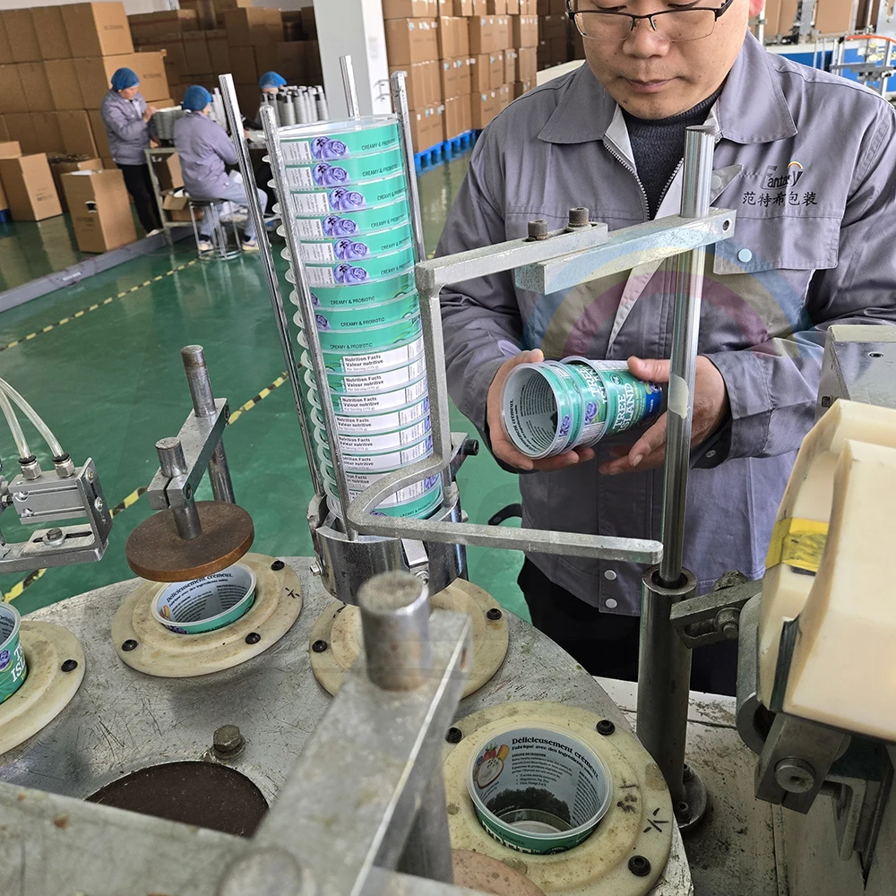 Индивидуальный логотип одноразовый йогурт для холодного питья прозрачный PP PET пластиковая чашка многоразовая йогурта с крышкой и