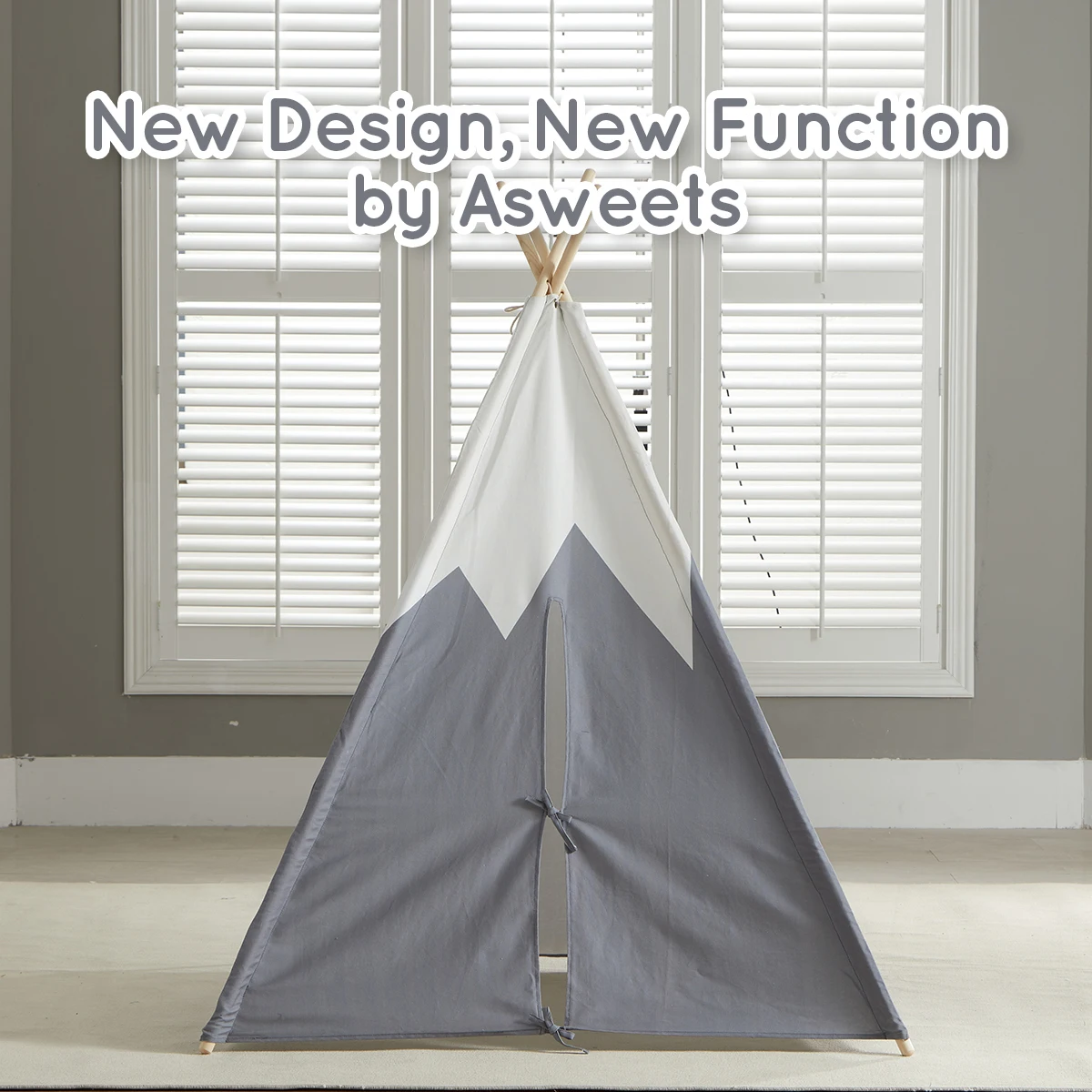 Asweets Play House Indian Kids Tipi Cotton Play Tent Peak Teepee Tent for Kids