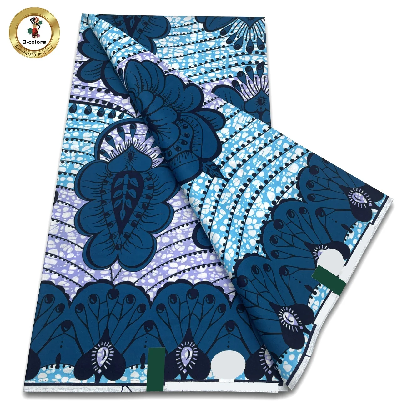 Wholesale Africa 100% Cotton Wax Fabrics Real Wax 6 yards For Garment Clothing Dress