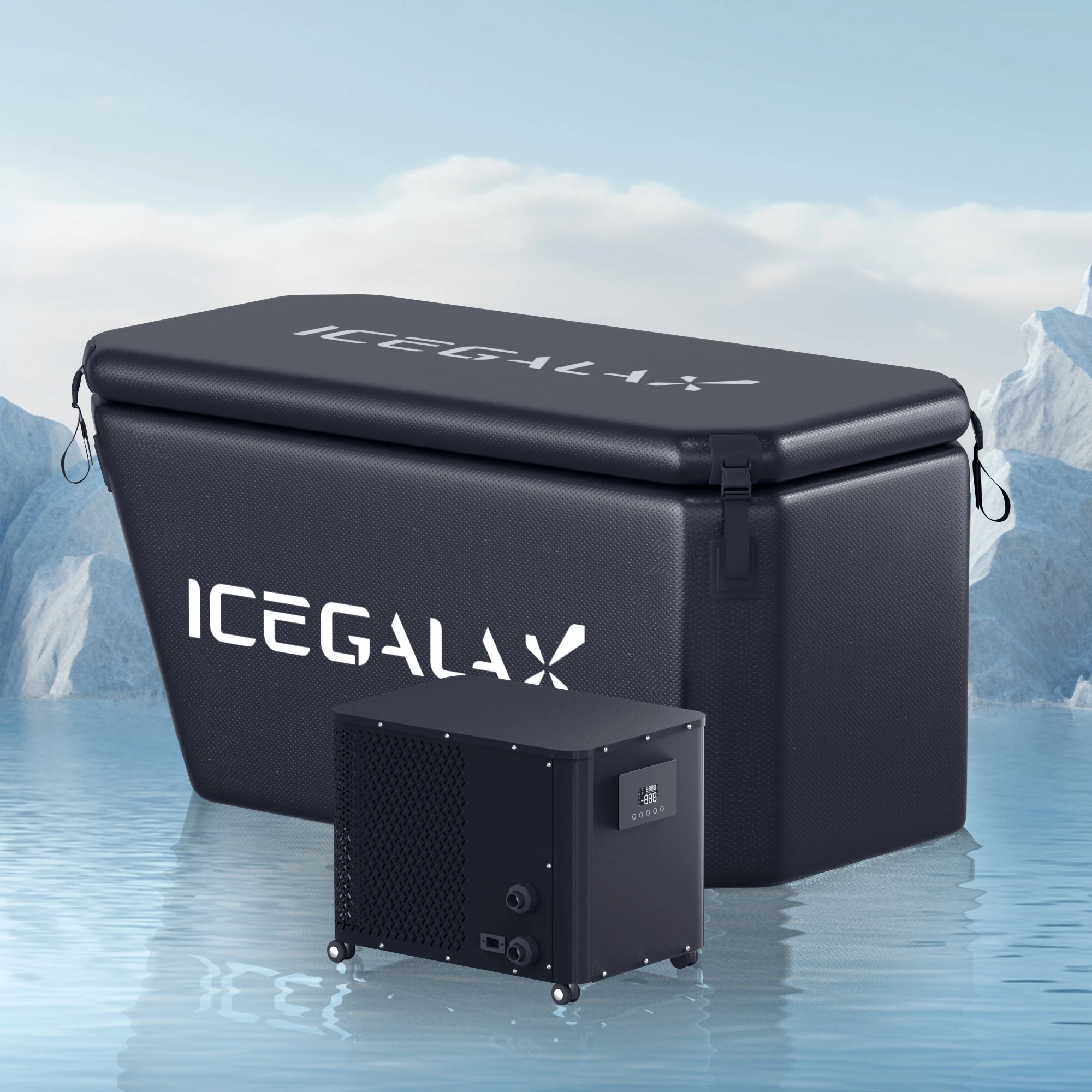 ICEGALAX Индивидуальный холодный погружной набор портативных ледяных ванн с охладителем воды для криотерапии
