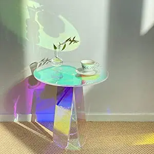  small Acrylic oval shaped Side Coffee Table 