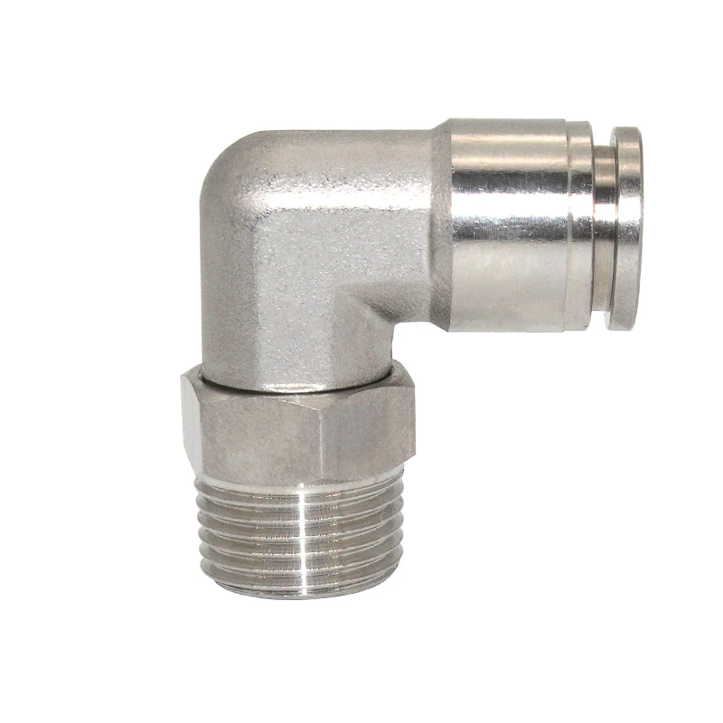 METALLIC PUSHIN THREADED ELBOW air pipe connector