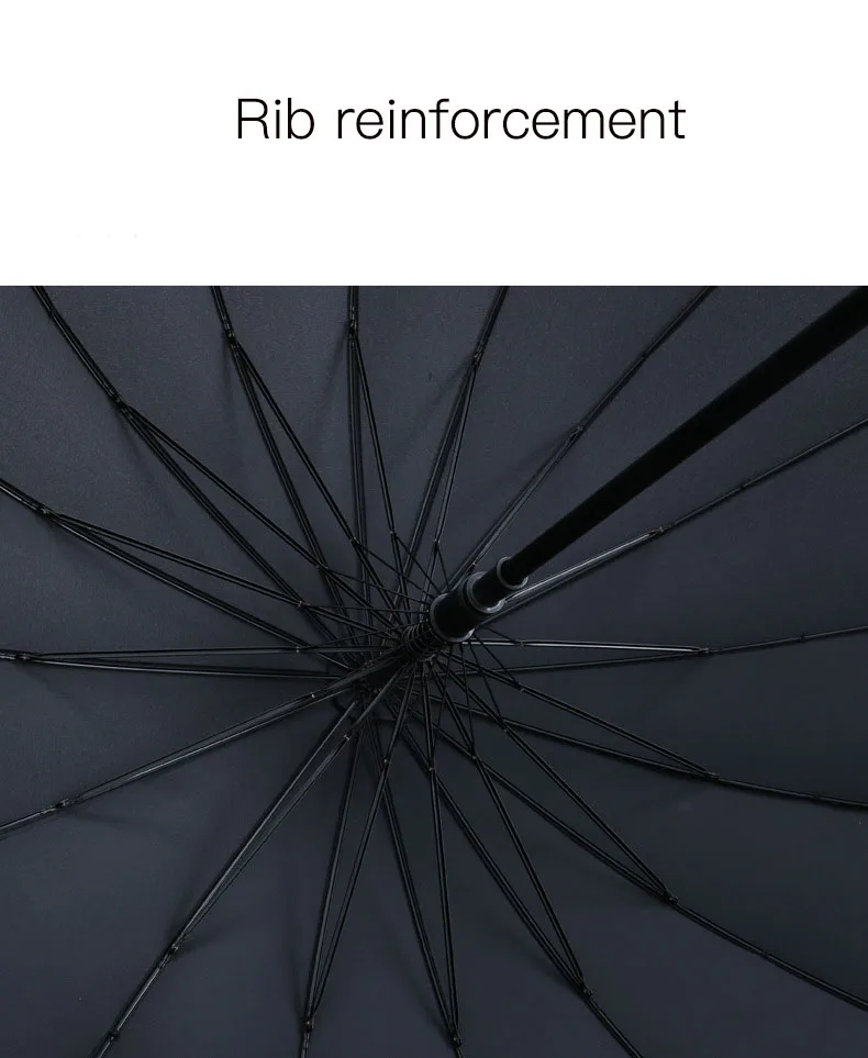 24-bone wind-resistant Japanese knife handle umbrella with enlarged umbrella surface and high-quality straight umbrella