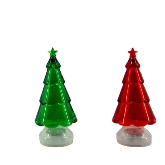 Factory Wholesale Led Christmas tree small night light Mini acrylic Christmas Tree for Christmas Decorations