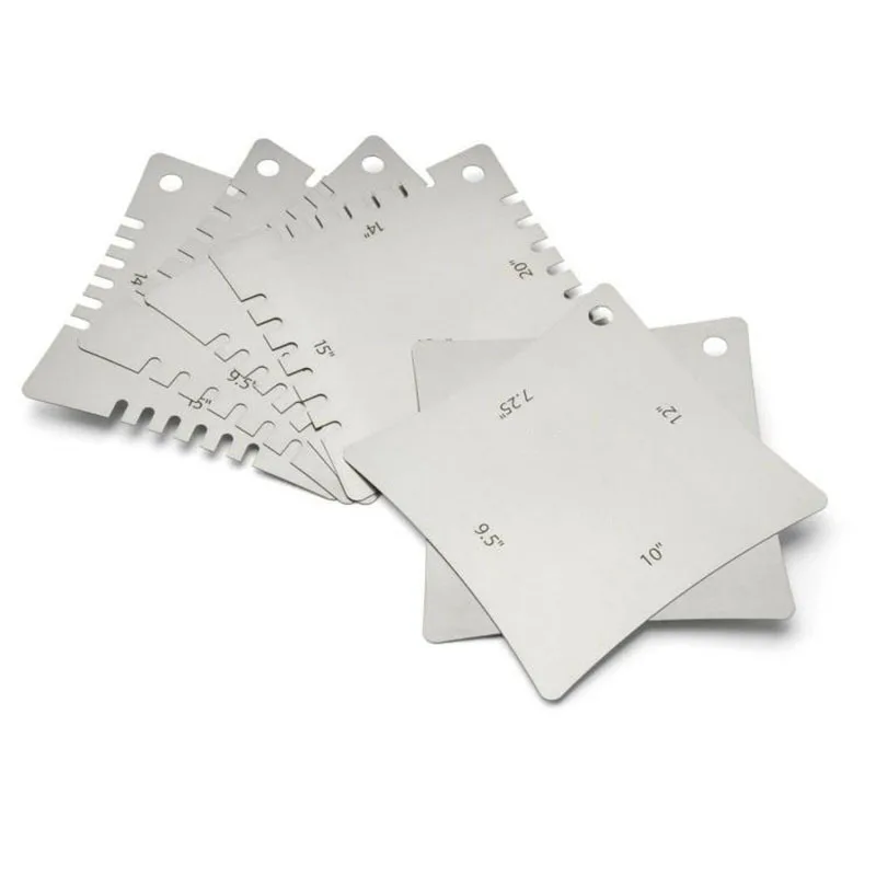 6PCS Luthier Tools Guitar String Action Guitar Notched Radius Gauges Stainless Steel  Guitar Fretboard Radius Gauges