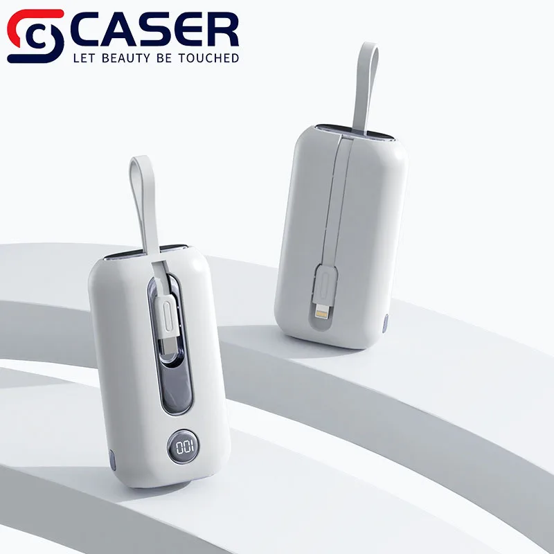 Creativity Portable Mini Powerbanks With Build-in Double Wire The New Listing Large Capacity Super Fast Charging Station