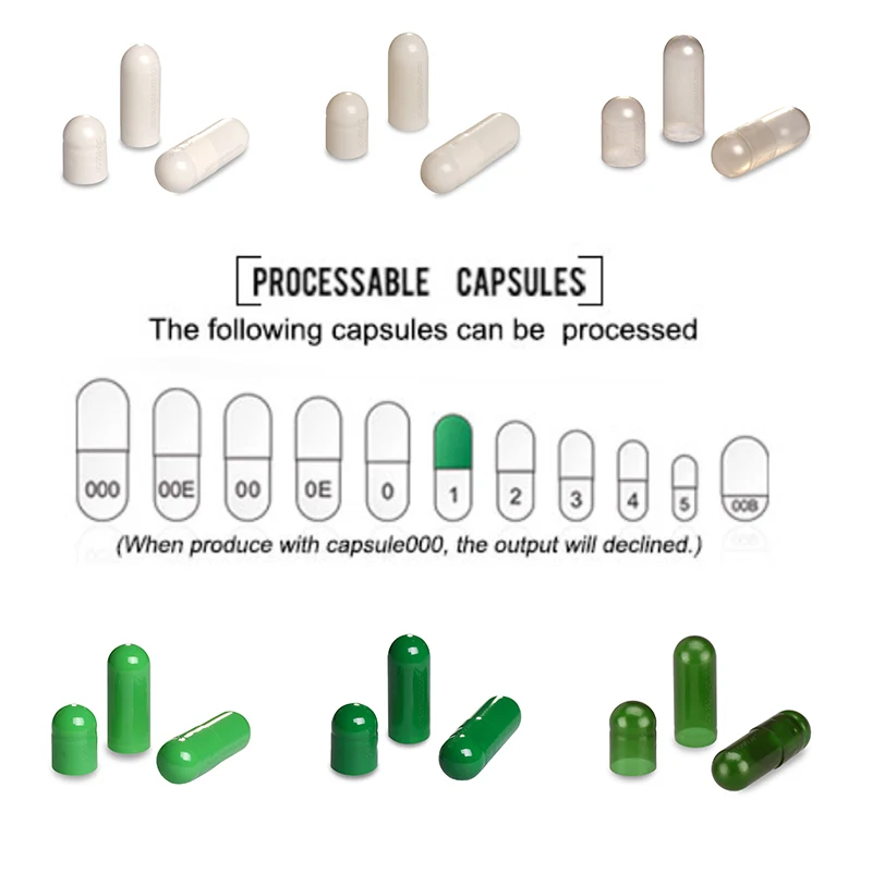 Size 00 0 1 2 3 4 Medical Empty Pullulan Capsule Organic Capsules