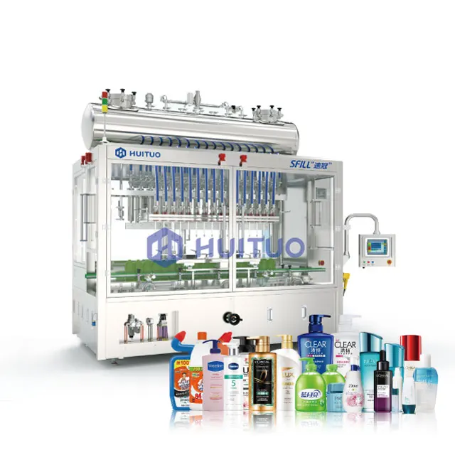 Shampoo and hair conditioner linear servo piston filling machine