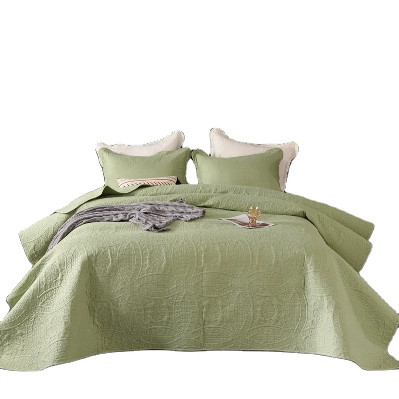 Всесезонные стеганые покрывала большого размера наборы двухсторонних стеганых покрывал комплекты постельного белья комплект из 3