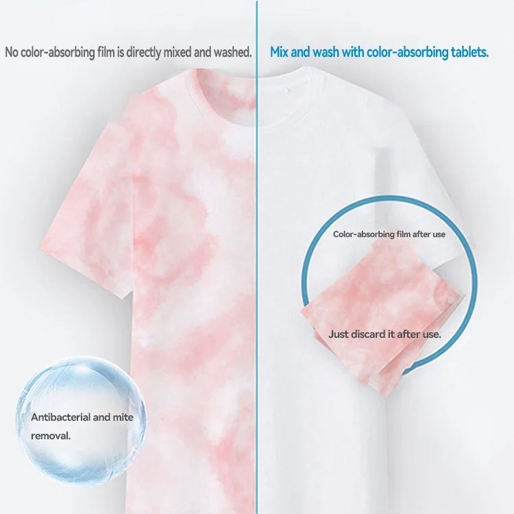 100pcs Bag Laundry Color Masterbatch Anti-staining Tablets Anti-staining Tampering Clothing Color Absorption Tablets