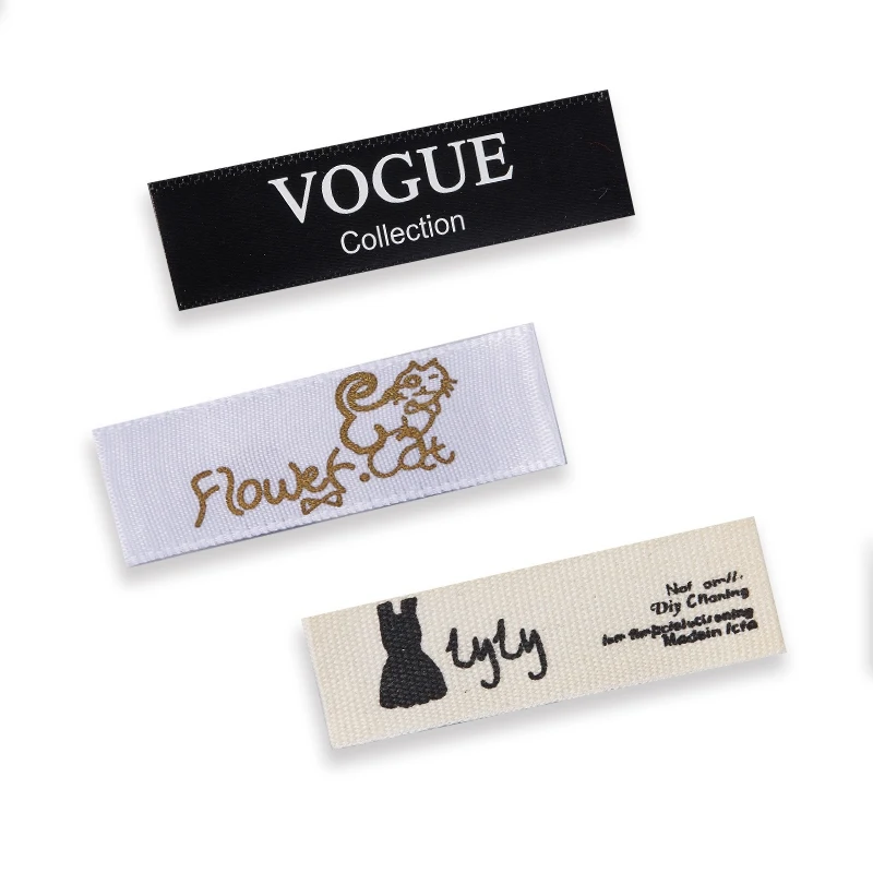 High quality Custom private label women new dress clothing woven label for garment