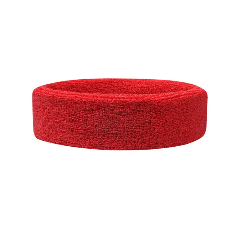 Basketball sports sweat absorbing wrist guard head band custom logo elastic polyester sweatband hair ties headbands for women