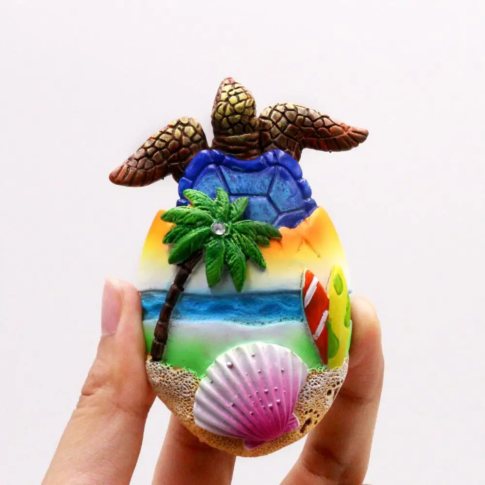Personalized Resin Turtle Fridge Magnet Brazil Souvenir