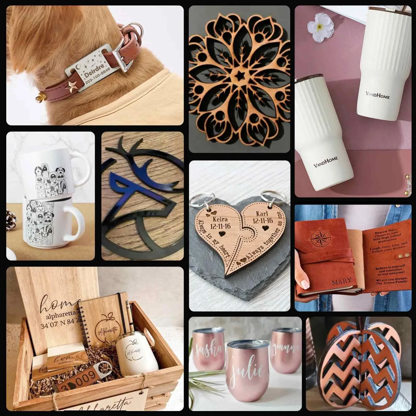 Laser Engraving Machine for Custom on Ceramic Glass and Leather Materials