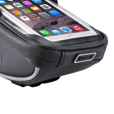 ROCKBROS Waterproof Bicycle Handlebar Mobile Phone Holder Cycling Front Tube Touch Screen Bike Phone Bag Neutral Logo 6.0 Inch