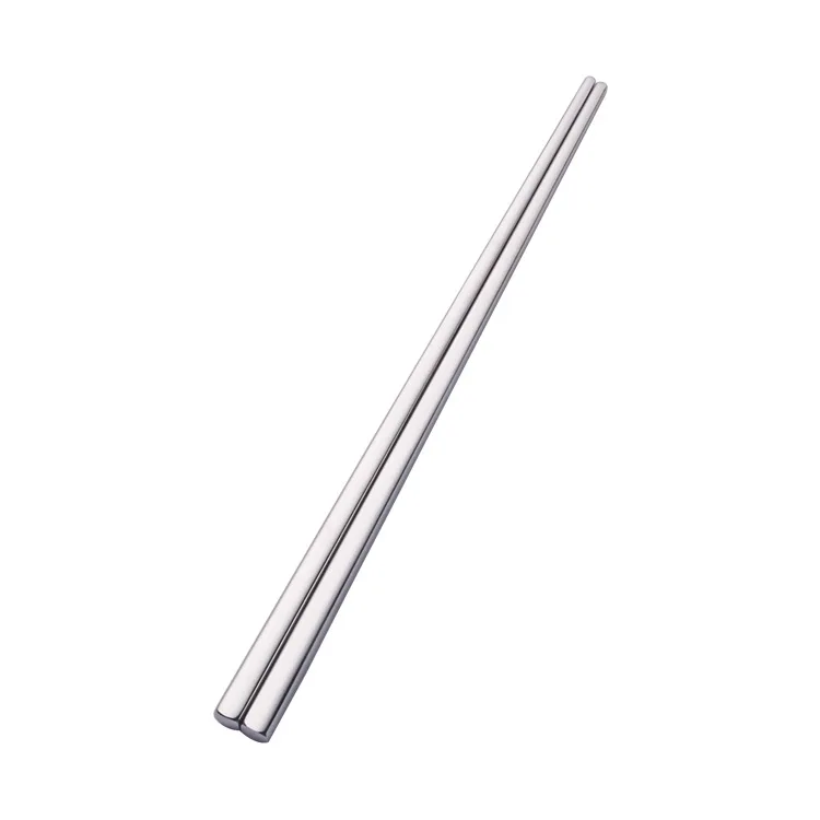 LFS Korea Recycled Flatware Metal Stainless Steel 304 Pure Silver Thick Spoon Round Square Chopsticks for Sale