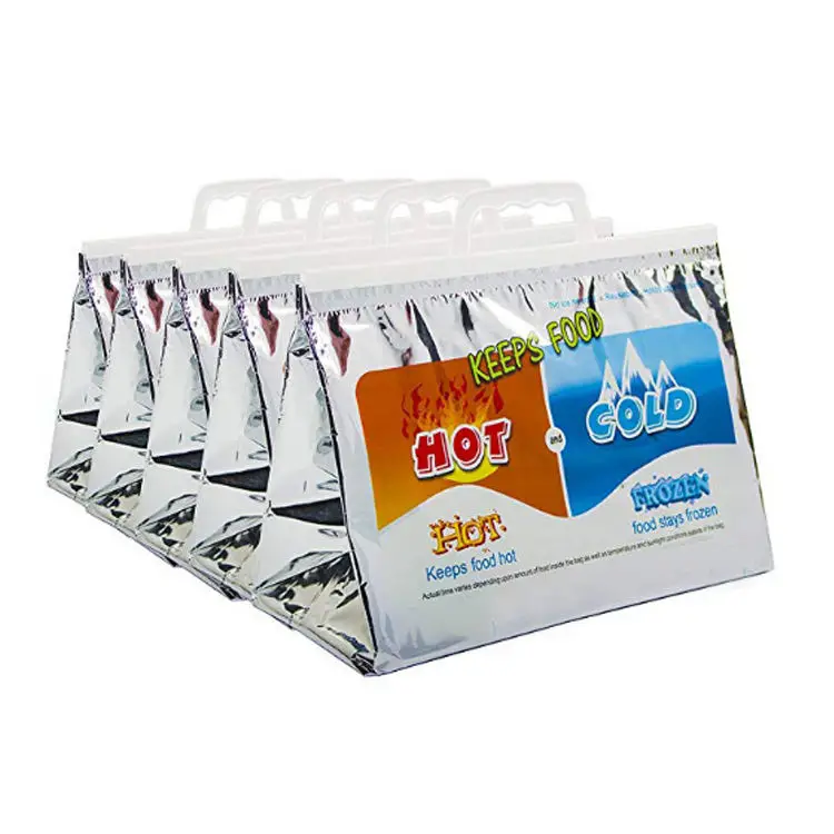 Wholesale size custom Handle Hot cold storage bags Lunch Food Tote takeaway bag thermal insulation bag zhejiang