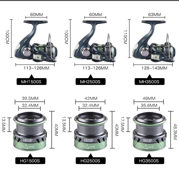 CASTSOON MH1500S Bass Predatory Carp Lure Bait Casting Reels Freshwater Long Cast Baitcaster Spinning Fishing Reel