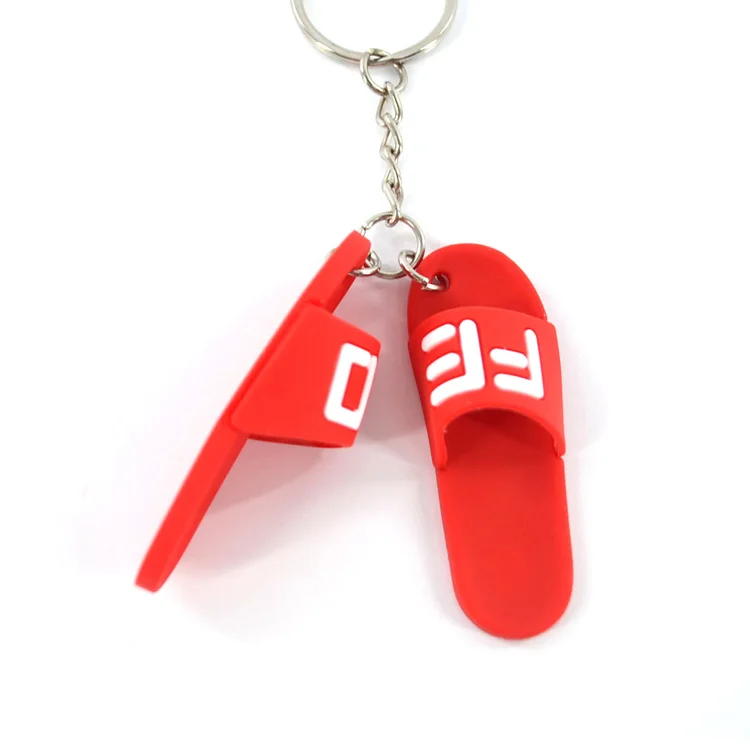 
Advertising Custom Logo Soft PVC Sandal Keychain 