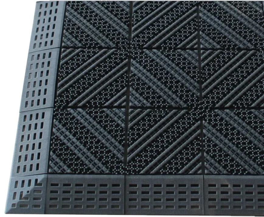 Brush Mat Interlocking Entrance Mat  China Manufacturers Clean Interlocking Floor Mat