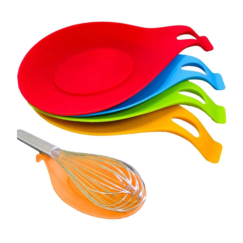 Kitchen Tool Hanging Heat Resistant Food Grade Silicone Big Ladle Spoon Rest