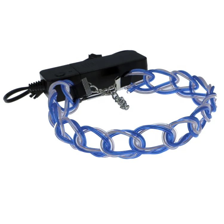 Led EL Neon Wire Light Up Choker Necklace Jewelry for EDM Rave Halloween Party