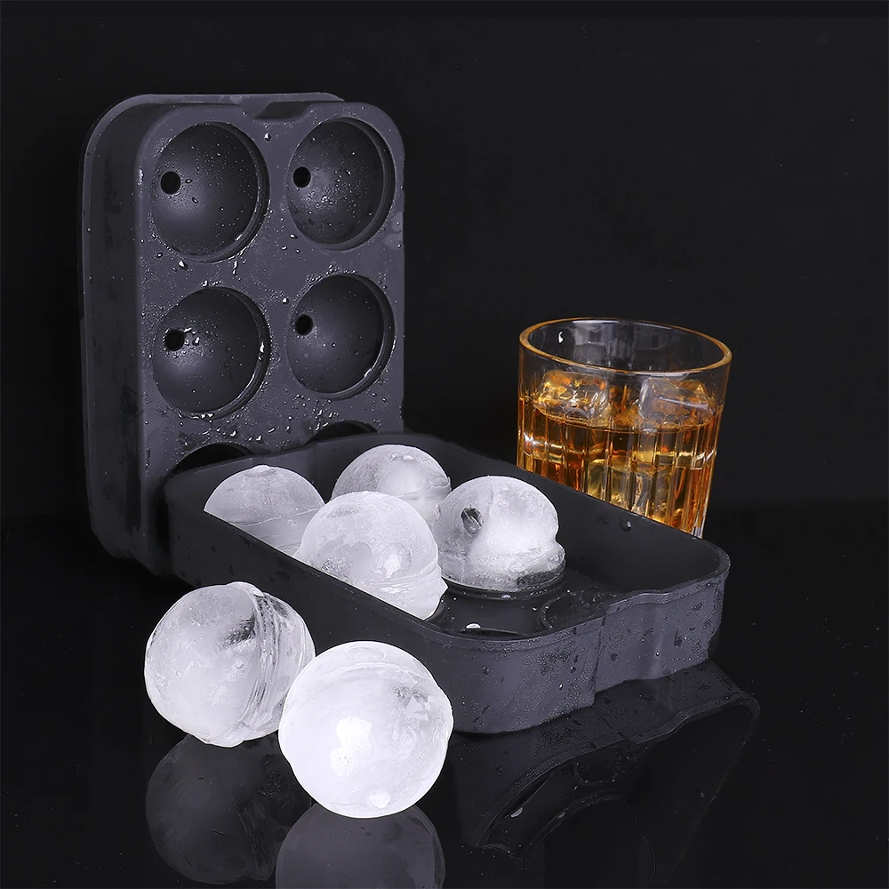 bar chivas whiskey clear crystal 6 grids round shape silicone advance 3d ice ball mold