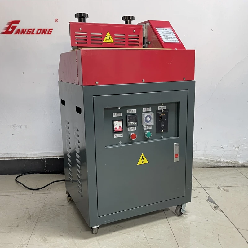 Новая полуавтоматическая машина горячего расплава клея для картонной кожи и бумаги 300 мм