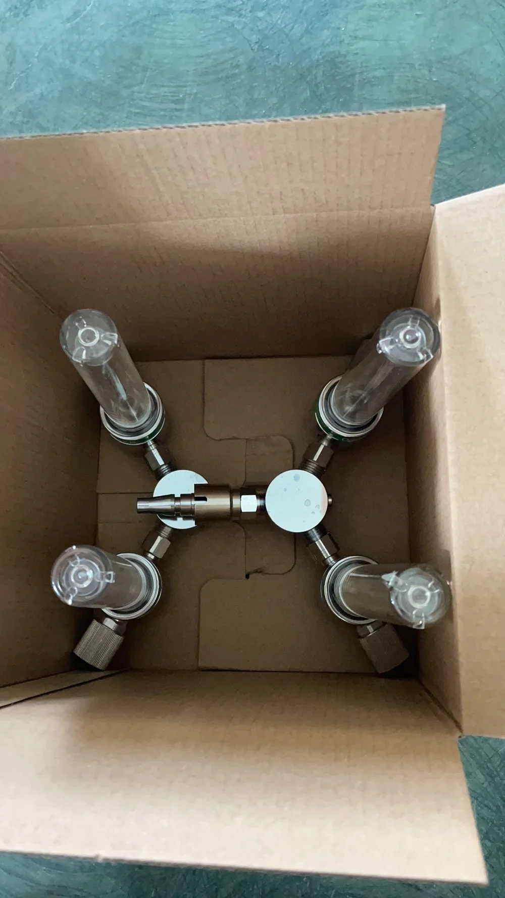 hospital wall mounted medical oxygen double flowmeter with humidifier