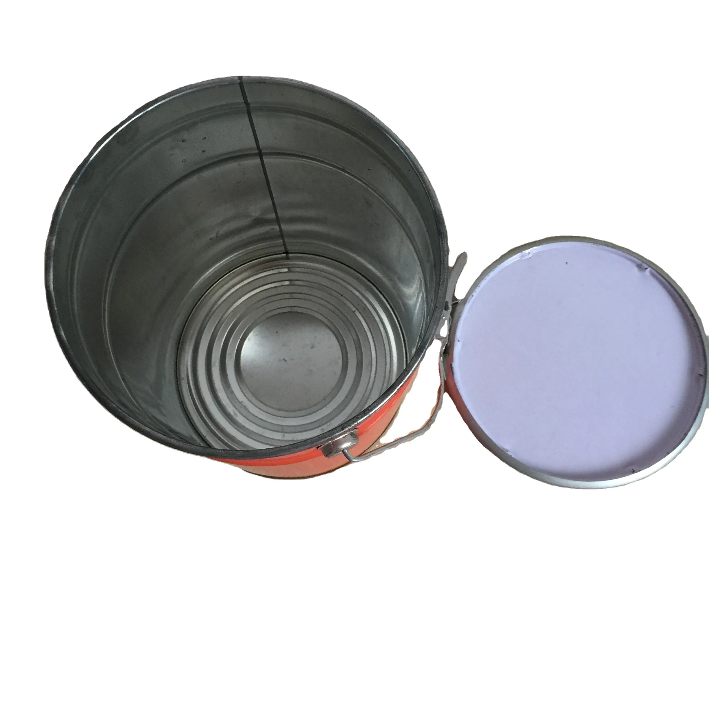 Customized 20 liter Conical Metal Chemical Paint tin Buckets with Lock Ring Lid