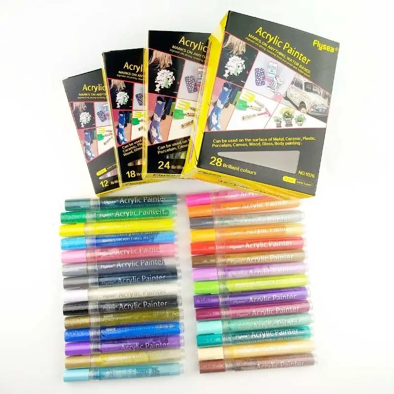 
12/18/24/28 Paint Pens Acrylic Paint Markers Set 