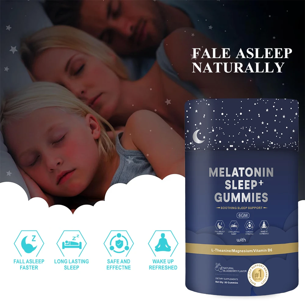 OEM private label Melatonin  5-htp magnesium gummies Better  Natural sleep gummies Sleeping relax gummies for adult and children