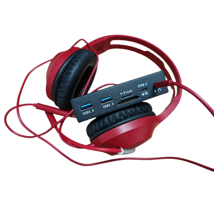 3.5 inch 2 Port USB 3.0 Computer Case Front Panel with HD Audio and Microphone Port SD/TF card reader usb-c Hub