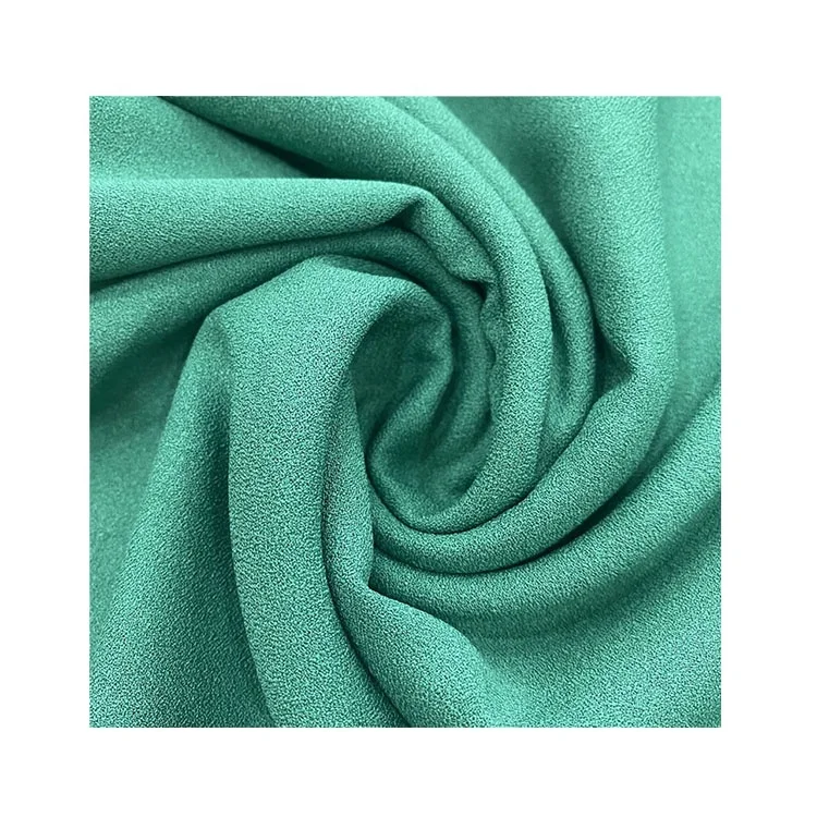 2021 NEWEST customization Color  100%Polyester Moss Crepe Fabric WOVEN For Dress Lady Garment