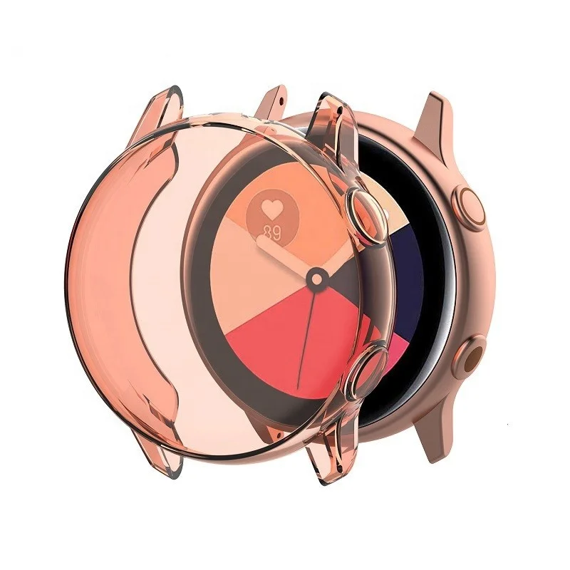 Newest Trendy High Transparent Full Protective Waterproof Soft TPU Electroplating Watch Case For Samsung Galaxy Active 40MM R500