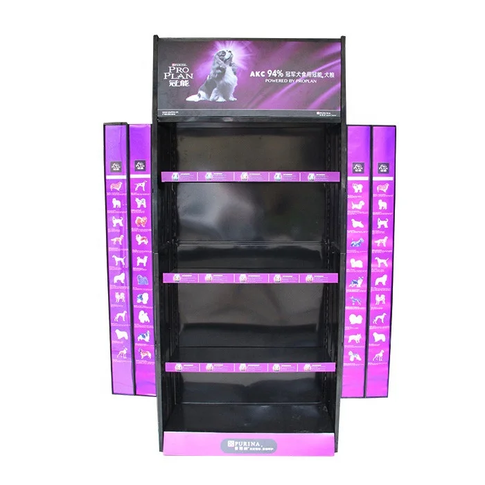 Large Capacity Store Retail Pet Training Supplies Cat Dog Food Bag Trending Pet Products Accessories Metal Display Rack Stand