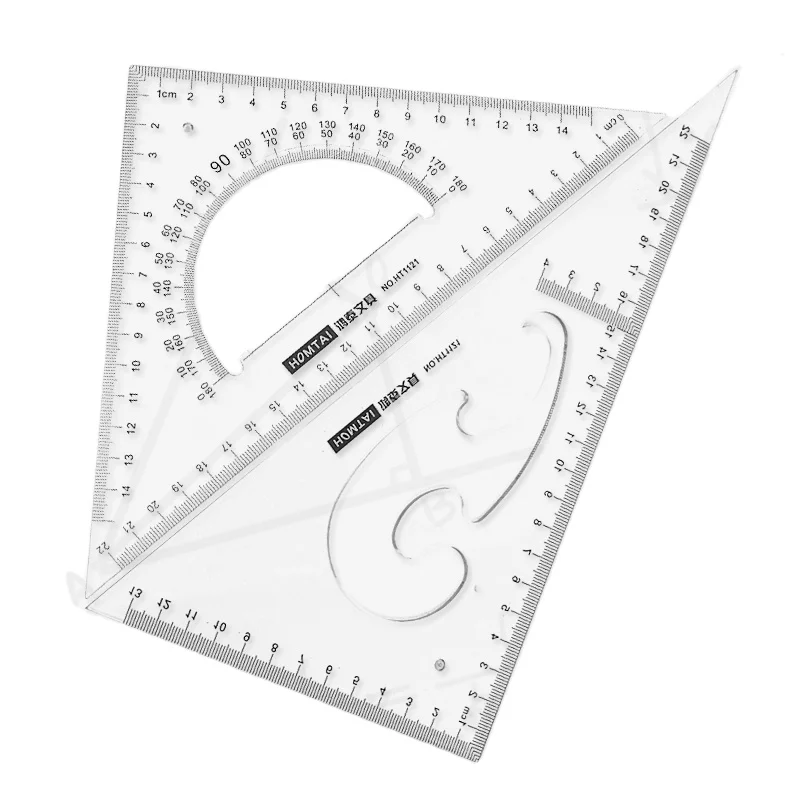 
Professional Manufacture Cheap Triangle Scale Ruler Teaching Triangle Ruler Geometric Ruler Triangle 