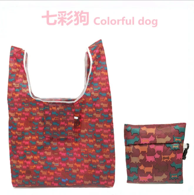 2024 custom promotional eco friendly reusable grocery tote nylon foldable shopping bag for gift
