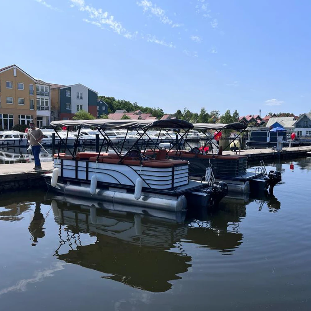 Shipyard Aluminum Pontoon Deck Boat for Lake and River with Good Price