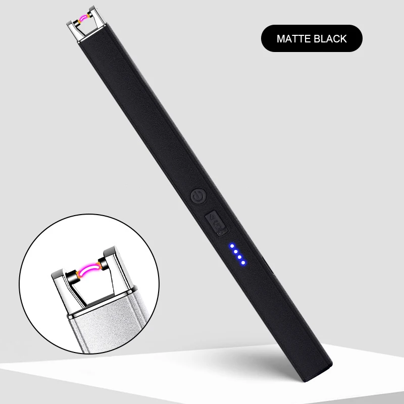 Перезаряжаемый USB-порт зарядки Type-C электрические зажигалки на заказ ветрозащитные Плазменные электронные сигареты зажигалка для свечей