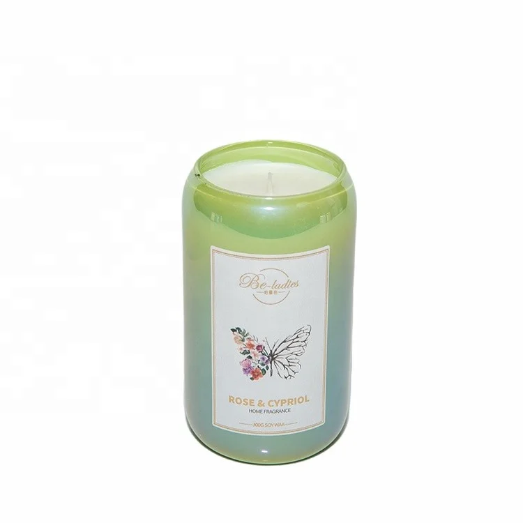 square glass candle jar with lid flower custom natural soy wax scented candle in bottle glass candles jar