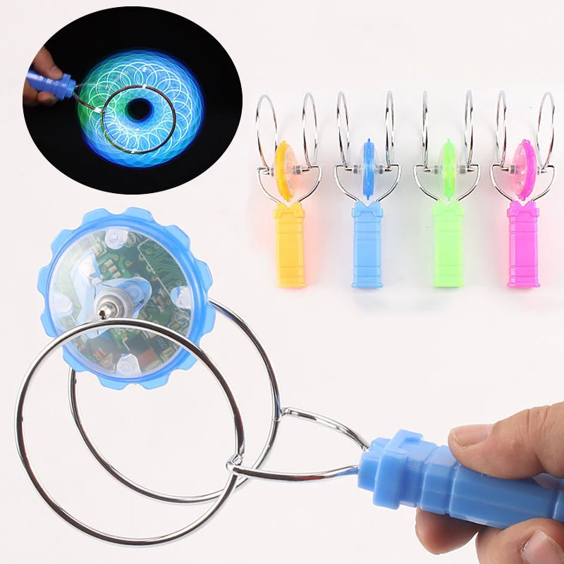New Hot Hand cranked Inertial Rotation Magic Colorful Luminous Magnetic Track Children Fidget Toy For Flying Fidget Spinner (1600483854147)