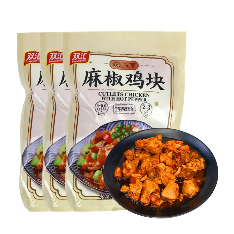 Delicious Shuanghui Quality instant food pre-made dish cooked food cutlets chicken with hot pepper