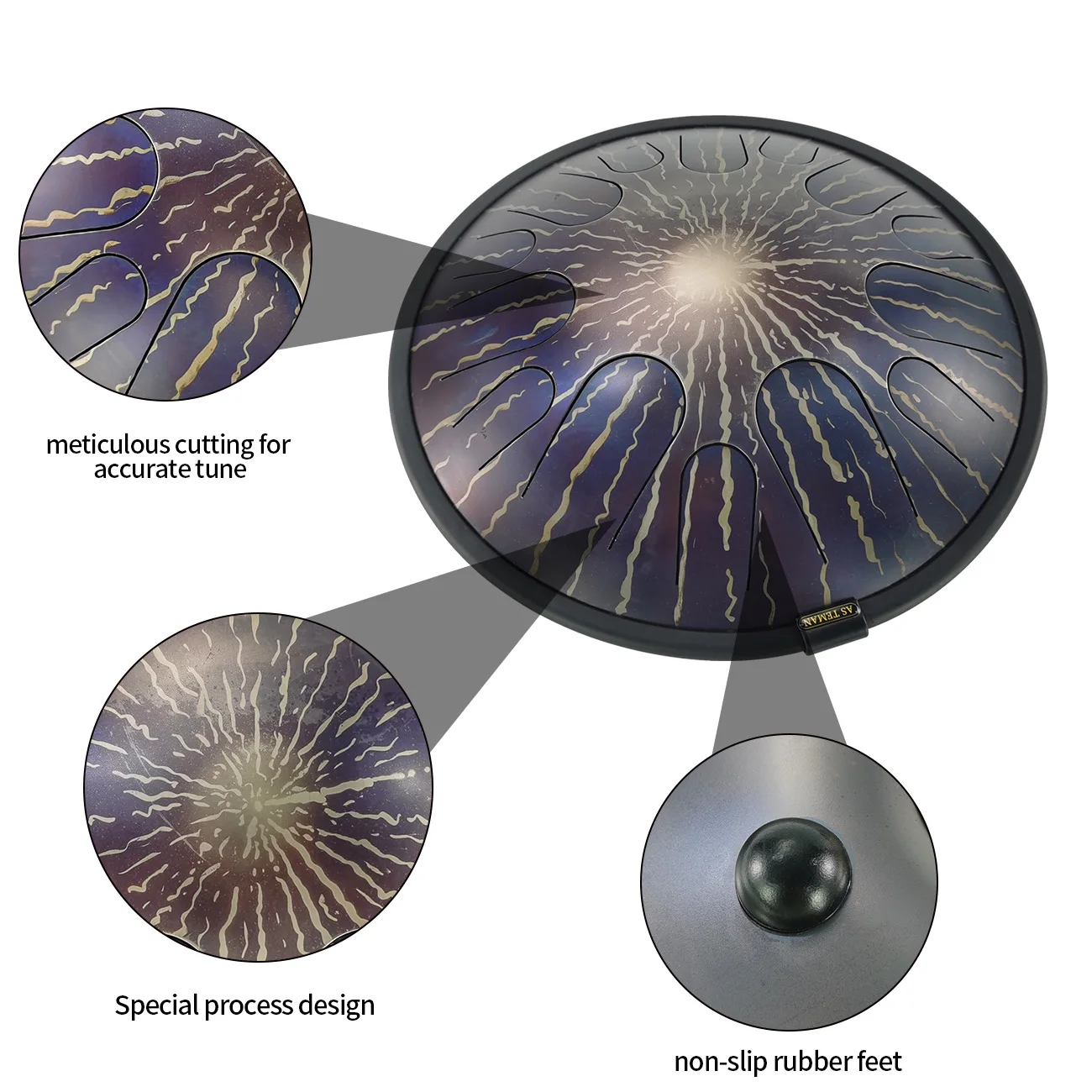 ASTEMAN стальной барабан для языка серии Universe Stars14 дюймов 14 Тон C Ключ