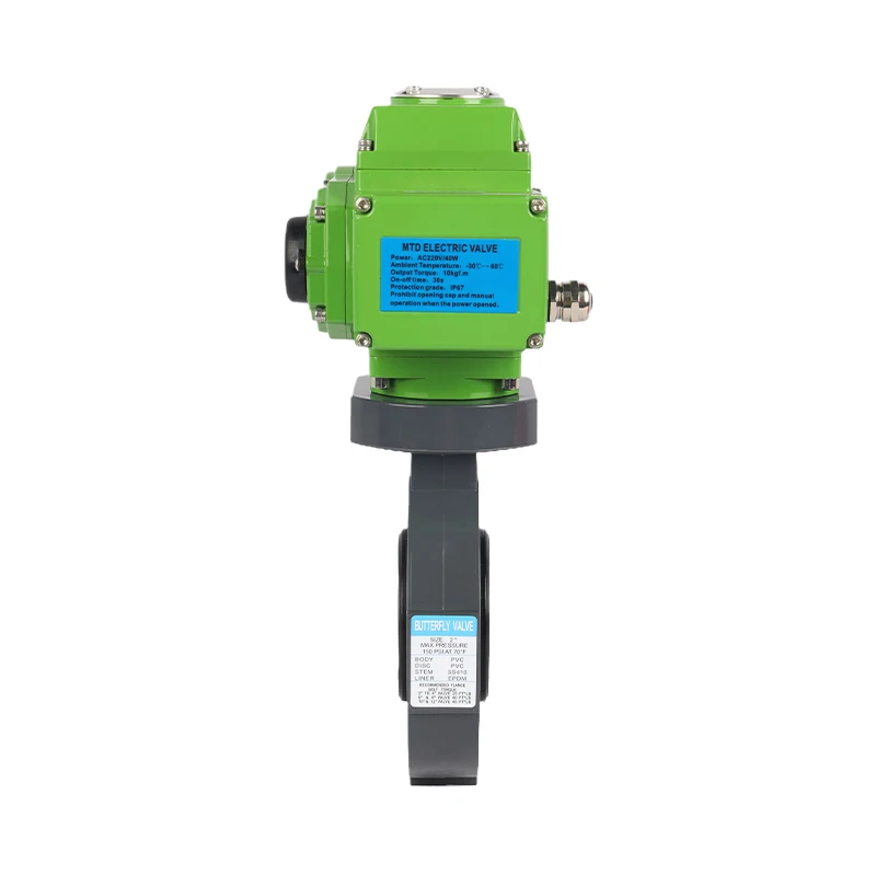 Electric Valve Actuator Stainless Steel Electrical Actuator PVC Butterfly Valve Motorized Wafer Butterfly Valve