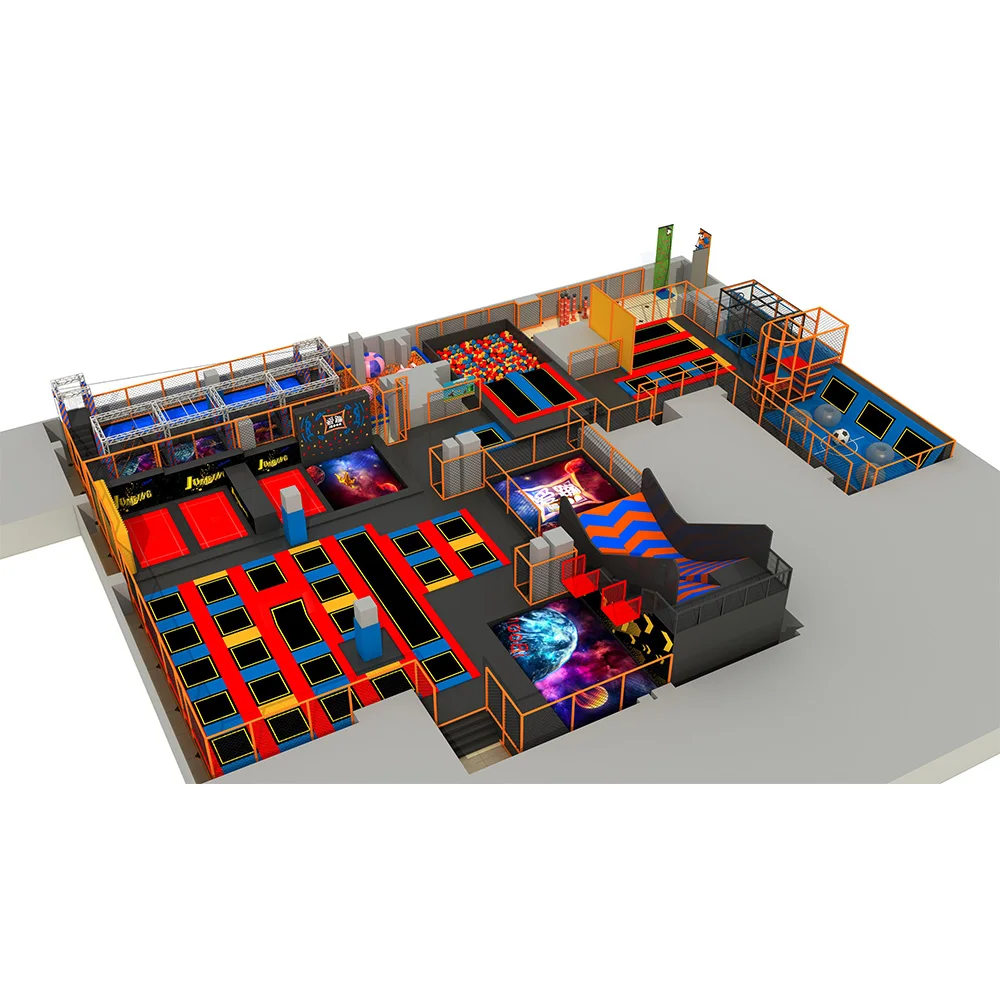 Funny Kids Rope Course Children Amusement Park Commercial Trampoline Park for Indoor Playground