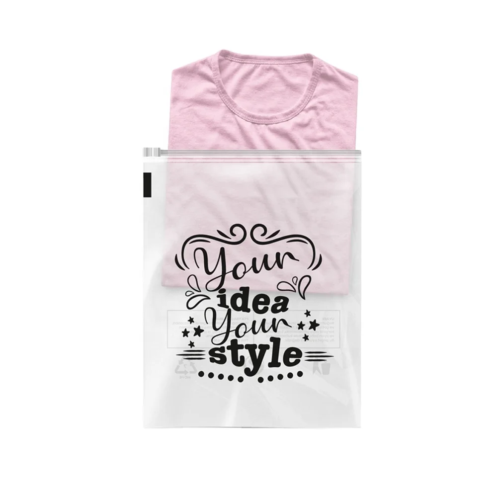 High Quality PVC Transparent Frosted Zipper Bag with Valve Sealing Handle Custom Print for Clothing Shopping Business Turkey